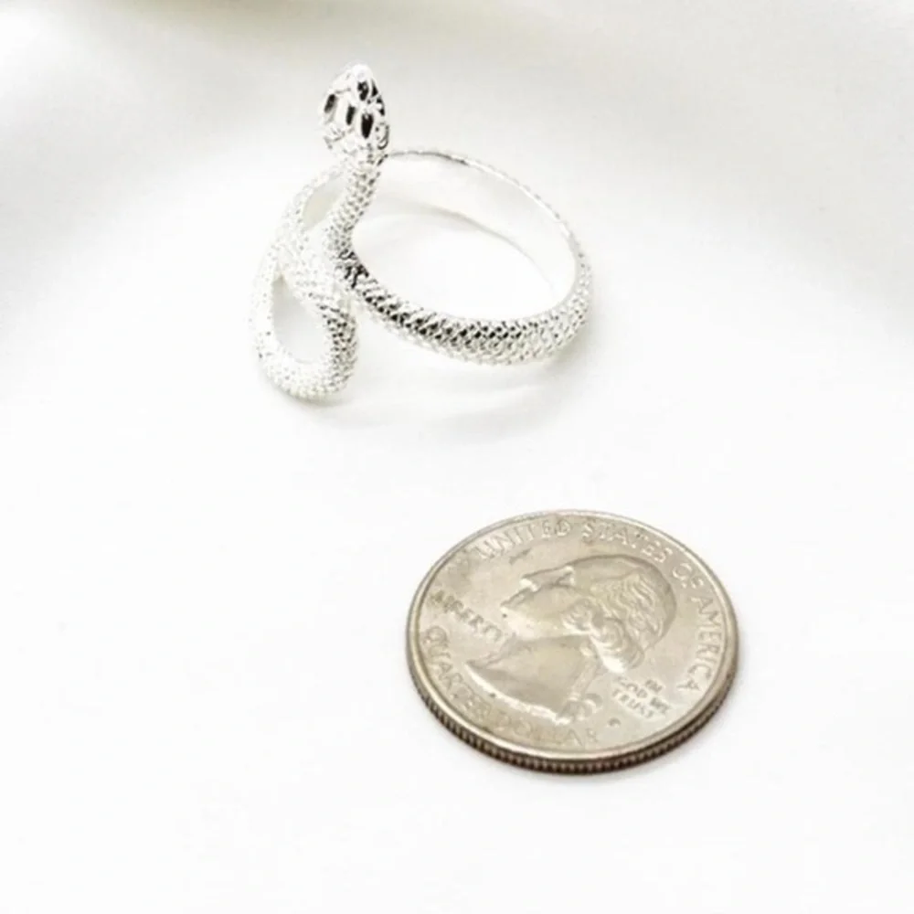 Silver Snake Design Ring - Picture 3 of 4
